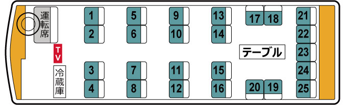 小型観光バス25人乗り【サロン席】
